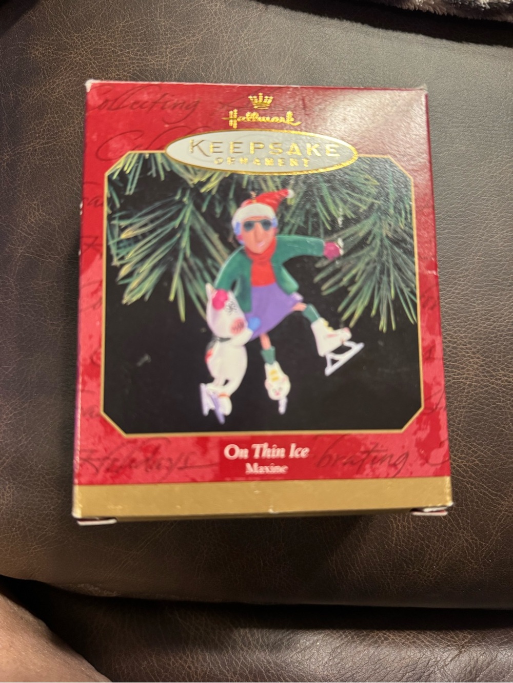 Hallmark Keepsake Mad Maxine on thin Ice Skater Ornament